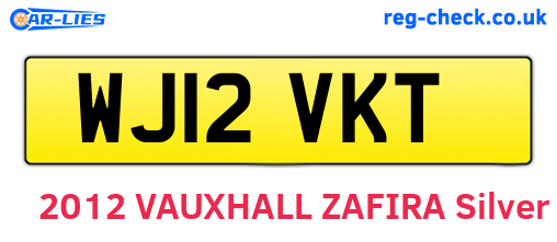 WJ12VKT are the vehicle registration plates.