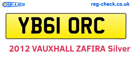 YB61ORC are the vehicle registration plates.