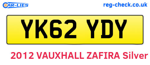 YK62YDY are the vehicle registration plates.