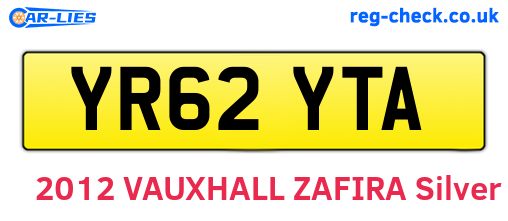 YR62YTA are the vehicle registration plates.