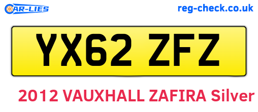 YX62ZFZ are the vehicle registration plates.