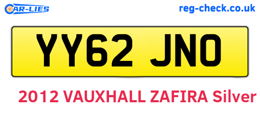 YY62JNO are the vehicle registration plates.