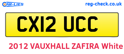 CX12UCC are the vehicle registration plates.