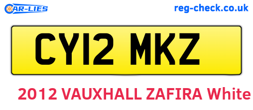 CY12MKZ are the vehicle registration plates.