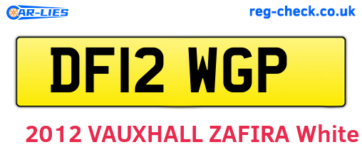 DF12WGP are the vehicle registration plates.