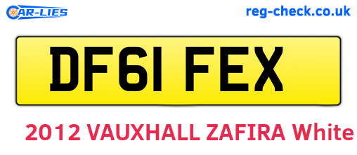 DF61FEX are the vehicle registration plates.