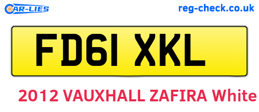 FD61XKL are the vehicle registration plates.