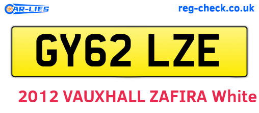 GY62LZE are the vehicle registration plates.