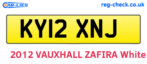 KY12XNJ are the vehicle registration plates.