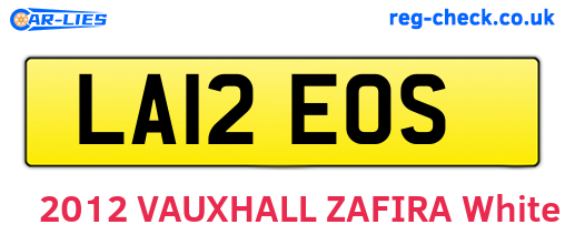 LA12EOS are the vehicle registration plates.