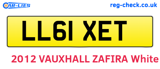 LL61XET are the vehicle registration plates.