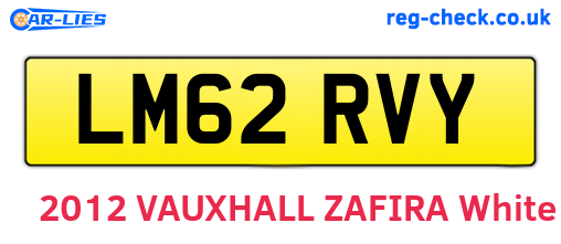 LM62RVY are the vehicle registration plates.
