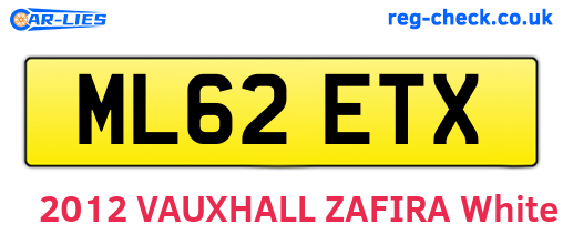 ML62ETX are the vehicle registration plates.
