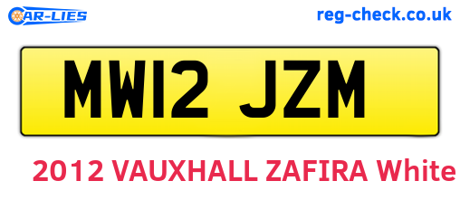 MW12JZM are the vehicle registration plates.