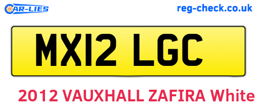 MX12LGC are the vehicle registration plates.