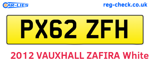 PX62ZFH are the vehicle registration plates.