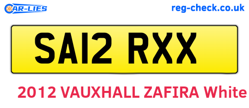 SA12RXX are the vehicle registration plates.