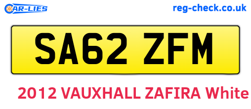SA62ZFM are the vehicle registration plates.
