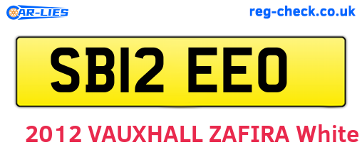 SB12EEO are the vehicle registration plates.