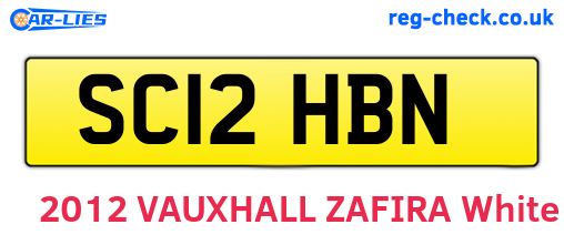 SC12HBN are the vehicle registration plates.