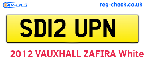 SD12UPN are the vehicle registration plates.