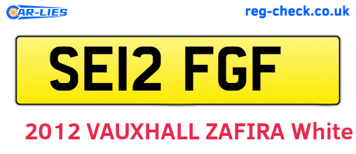 SE12FGF are the vehicle registration plates.
