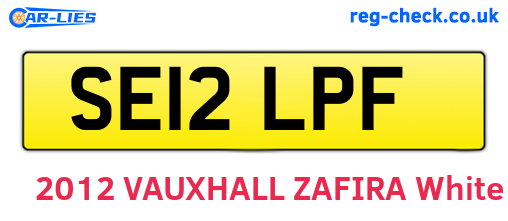 SE12LPF are the vehicle registration plates.
