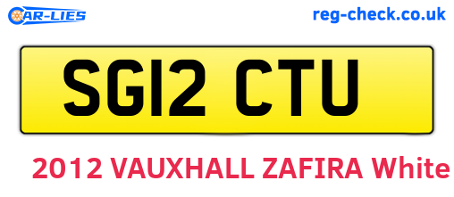 SG12CTU are the vehicle registration plates.