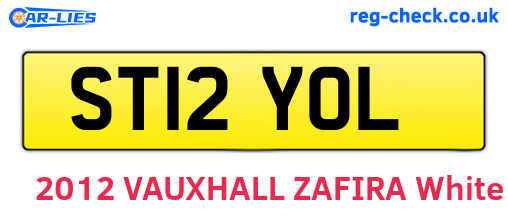 ST12YOL are the vehicle registration plates.