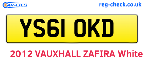 YS61OKD are the vehicle registration plates.