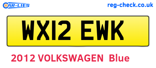 WX12EWK are the vehicle registration plates.