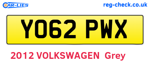 YO62PWX are the vehicle registration plates.