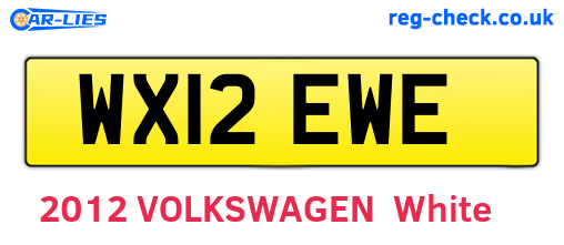 WX12EWE are the vehicle registration plates.