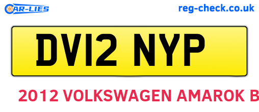 DV12NYP are the vehicle registration plates.