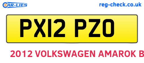 PX12PZO are the vehicle registration plates.