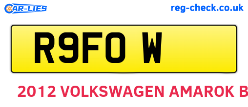 R9FOW are the vehicle registration plates.