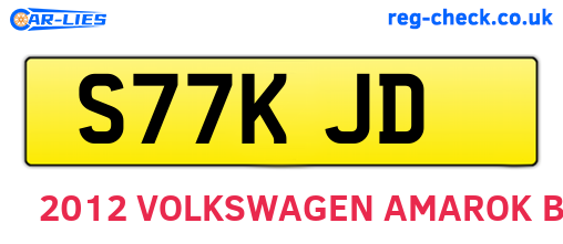 S77KJD are the vehicle registration plates.