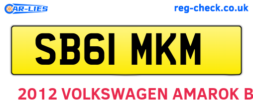 SB61MKM are the vehicle registration plates.