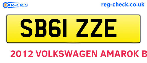 SB61ZZE are the vehicle registration plates.