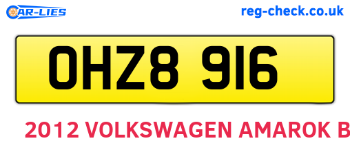 OHZ8916 are the vehicle registration plates.