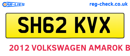 SH62KVX are the vehicle registration plates.