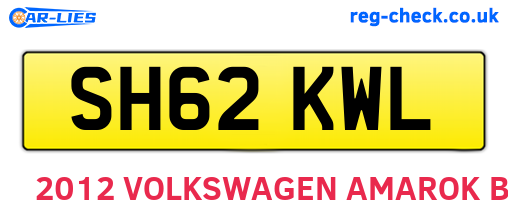 SH62KWL are the vehicle registration plates.