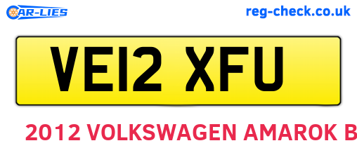 VE12XFU are the vehicle registration plates.