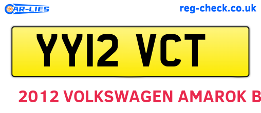 YY12VCT are the vehicle registration plates.