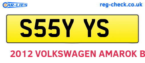 S55YYS are the vehicle registration plates.
