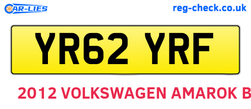 YR62YRF are the vehicle registration plates.
