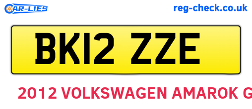 BK12ZZE are the vehicle registration plates.