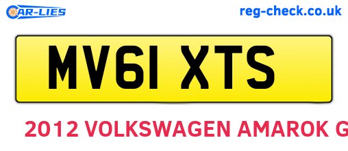 MV61XTS are the vehicle registration plates.