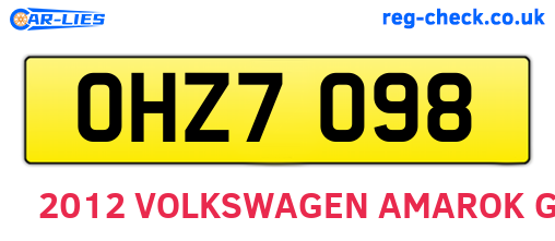 OHZ7098 are the vehicle registration plates.