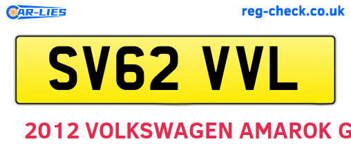 SV62VVL are the vehicle registration plates.